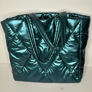 Victoria’s Secret Emerald Green Puffer Tote Bag
